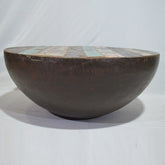 NIRVANA Reclaimed Old Timber Drum Round Coffee Table 35x40x94 cm